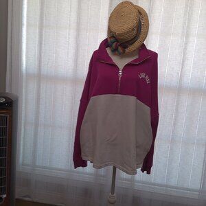 PINK by Victoria Secret Color Blocked Sweatshirt "Love Pink" XL